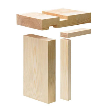 Door Lining Set 32 x 140mm (2ft 6 in/2ft 9in Reversable Head) Inc. loose Stops